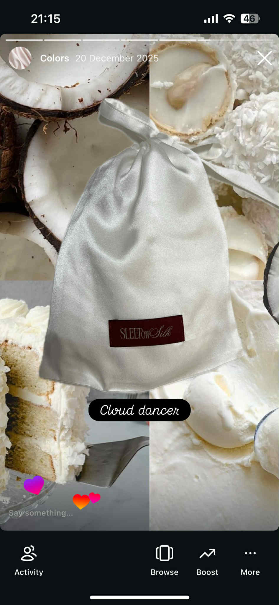 Sleep bonnet "Cloud dancer"